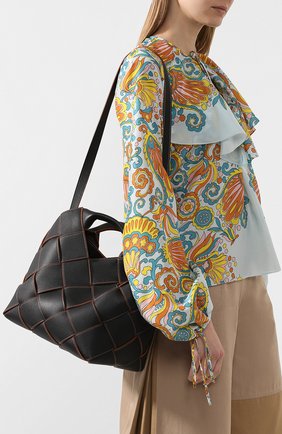 Женская сумка woven LOEWE черного цвета по цене 225500 руб., арт. 321.12.L62 | Фото 5 Женская сумка woven LOEWE черного цвета, арт. 321.12.L62 | Фото 5