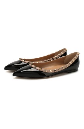 Кожаные балетки Valentino Garavani Rockstud | Фото №1 Кожаные балетки Valentino Garavani Rockstud | Фото №1
