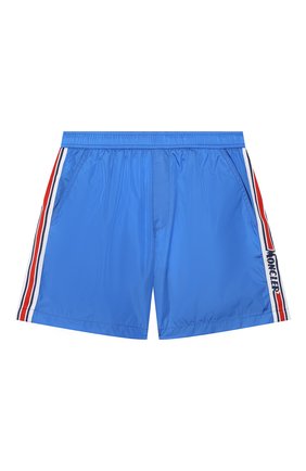 Детские плавки-шорты MONCLER голубого цвета по цене 10300 руб., арт. F1-954-2C702-20-53326/8-10A | Фото 1 Детские плавки-шорты MONCLER голубого цвета, арт. F1-954-2C702-20-53326/8-10A | Фото 1