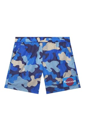 Детские плавки-шорты MONCLER синего цвета по цене 11650 руб., арт. F1-954-2C711-20-539UZ/8-10A | Фото 1 Детские плавки-шорты MONCLER синего цвета, арт. F1-954-2C711-20-539UZ/8-10A | Фото 1