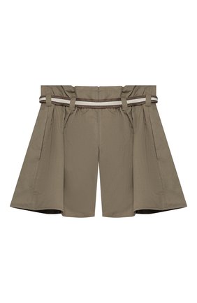 Детские хлопковые шорты BRUNELLO CUCINELLI хаки цвета по цене 32500 руб., арт. B0F48G003B | Фото 2 Детские хлопковые шорты BRUNELLO CUCINELLI хаки цвета, арт. B0F48G003B | Фото 2