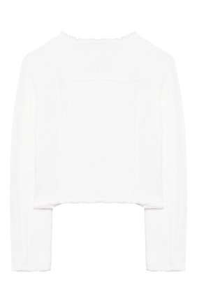 Детская джинсовая куртка TWINSET белого цвета по цене 9450 руб., арт. 201GJ2032/12A-16A | Фото 2 Детская джинсовая куртка TWINSET белого цвета, арт. 201GJ2032/12A-16A | Фото 2
