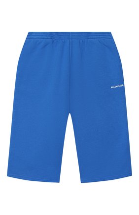 Детские хлопковые шорты BALENCIAGA голубого цвета по цене 13250 руб., арт. 621789/TFV19 | Фото 1 Детские хлопковые шорты BALENCIAGA голубого цвета, арт. 621789/TFV19 | Фото 1