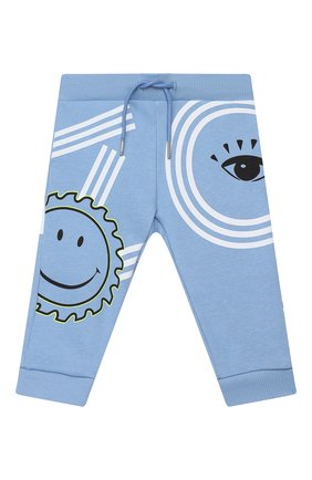 Детские хлопковые джоггеры KENZO голубого цвета по цене 8200 руб., арт. KQ23507 | Фото 1 Детские хлопковые джоггеры KENZO голубого цвета, арт. KQ23507 | Фото 1