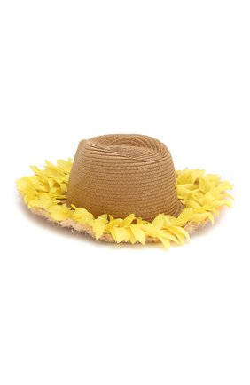Детская шляпа MONNALISA желтого цвета, арт. 995041 | Фото 2