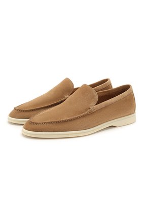 Мужские замшевые лоферы summer walk LORO PIANA бежевого цвета по цене 65150 руб., арт. FAE8124 | Фото 1 Мужские замшевые лоферы summer walk LORO PIANA бежевого цвета, арт. FAE8124 | Фото 1