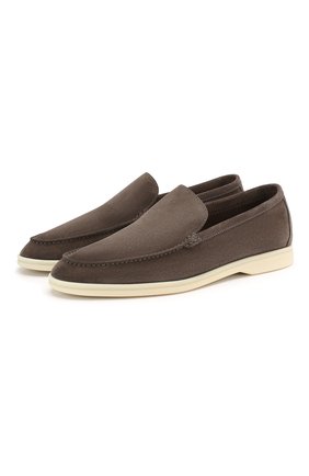 Мужские замшевые лоферы summer walk LORO PIANA серого цвета по цене 58550 руб., арт. FAE8124 | Фото 1 Мужские замшевые лоферы summer walk LORO PIANA серого цвета, арт. FAE8124 | Фото 1