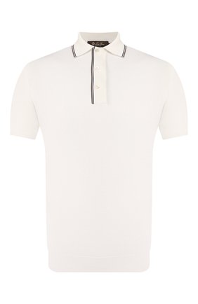 Мужское хлопковое поло LORO PIANA белого цвета по цене 75950 руб., арт. FAL1504 | Фото 1 Мужское хлопковое поло LORO PIANA белого цвета, арт. FAL1504 | Фото 1