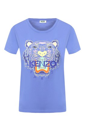 Женская хлопковая футболка KENZO сиреневого цвета по цене 8350 руб., арт. FA52TS7214YB | Фото 1 Женская хлопковая футболка KENZO сиреневого цвета, арт. FA52TS7214YB | Фото 1