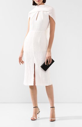 Женское шелковое платье ROLAND MOURET белого цвета по цене 165500 руб., арт. SS20/S0911/F0436 | Фото 2 Женское шелковое платье ROLAND MOURET белого цвета, арт. SS20/S0911/F0436 | Фото 2