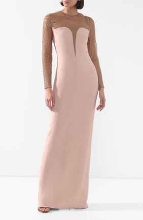 Женское платье-макси STELLA MCCARTNEY светло-розового цвета по цене 488000 руб., арт. 599748/SNA28 | Фото 2 Женское платье-макси STELLA MCCARTNEY светло-розового цвета, арт. 599748/SNA28 | Фото 2 (Материал внешний: Вискоза, Синтетический материал; Рукава: Длинные; Материал подклада: Шелк; Длина Ж (юбки, платья, шорты): Макси; Случай: Повседневный; Женское Кросс-КТ: Платье-одежда)