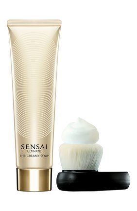 Очищающее крем-мыло для лица ultimate с кисточкой  (125ml) SENSAI бесцветного цвета, арт. 83703 | Фото 1 (Тип продукта: Мыло; Назначение: Для лица)