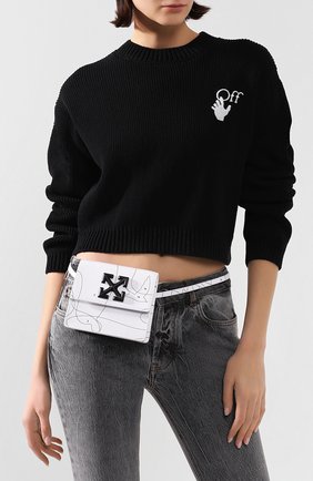 Женская поясная сумка 0.7 jitney OFF-WHITE белого цвета по цене 58000 руб., арт. 0WNA093S20LEA0030110 | Фото 2 Женская поясная сумка 0.7 jitney OFF-WHITE белого цвета, арт. 0WNA093S20LEA0030110 | Фото 2