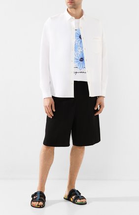 Мужская хлопковая рубашка JACQUEMUS белого цвета по цене 23600 руб., арт. 205SH01/22100 | Фото 2 Мужская хлопковая рубашка JACQUEMUS белого цвета, арт. 205SH01/22100 | Фото 2