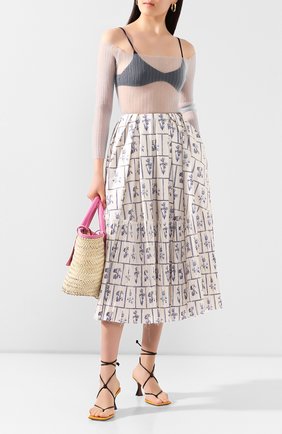 Женская топ JACQUEMUS голубого цвета по цене 22050 руб., арт. 201KN15/49320 | Фото 2 Женская топ JACQUEMUS голубого цвета, арт. 201KN15/49320 | Фото 2