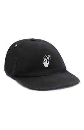 Женская хлопковая бейсболка OFF-WHITE черного цвета по цене 17300 руб., арт. 0WLB011S20FAB0011001 | Фото 1 Женская хлопковая бейсболка OFF-WHITE черного цвета, арт. 0WLB011S20FAB0011001 | Фото 1