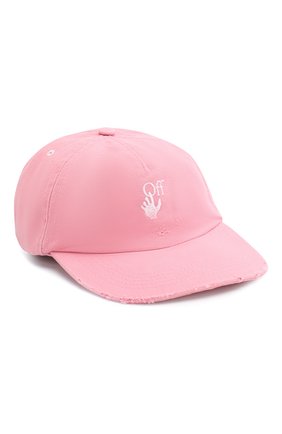 Женская хлопковая бейсболка OFF-WHITE розового цвета по цене 17300 руб., арт. 0WLB011S20FAB0013001 | Фото 1 Женская хлопковая бейсболка OFF-WHITE розового цвета, арт. 0WLB011S20FAB0013001 | Фото 1