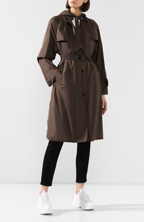 Женский плащ vermail MONCLER хаки цвета по цене 88000 руб., арт. F1-093-1D503-00-C0391 | Фото 2 Женский плащ vermail MONCLER хаки цвета, арт. F1-093-1D503-00-C0391 | Фото 2