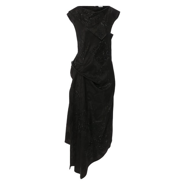 Платье из смеси шелка и вискозы Loewe 11000527