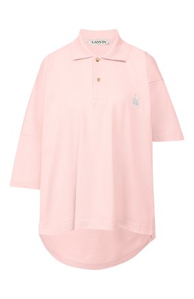Женское хлопковое поло LANVIN светло-розового цвета по цене 34450 руб., арт. RW-T0612J-JG01-E20 | Фото 1 Женское хлопковое поло LANVIN светло-розового цвета, арт. RW-T0612J-JG01-E20 | Фото 1