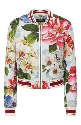 Женский бомбер DOLCE & GABBANA голубого цвета по цене 145000 руб., арт. F9H36T/HSM27 | Фото 1 Женский бомбер DOLCE & GABBANA голубого цвета, арт. F9H36T/HSM27 | Фото 1