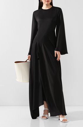 Женское платье-макси LANVIN черного цвета по цене 220500 руб., арт. RW-DR392U-3950-E20 | Фото 2 Женское платье-макси LANVIN черного цвета, арт. RW-DR392U-3950-E20 | Фото 2