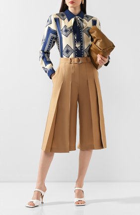 Женские кюлоты из смеси шерсти и шелка LANVIN бежевого цвета по цене 142500 руб., арт. RW-TR535U-4496-E20 | Фото 2 Женские кюлоты из смеси шерсти и шелка LANVIN бежевого цвета, арт. RW-TR535U-4496-E20 | Фото 2
