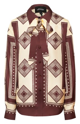 Женская шелковая блузка MARC JACOBS RUNWAY коричневого цвета по цене 65850 руб., арт. W6000040 | Фото 1 Женская шелковая блузка MARC JACOBS RUNWAY коричневого цвета, арт. W6000040 | Фото 1