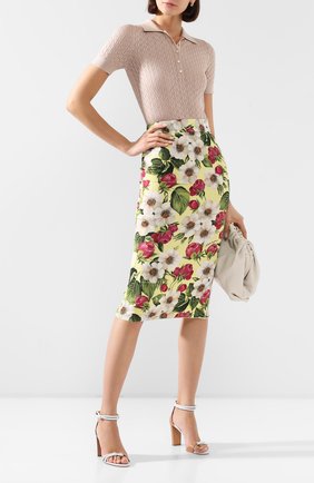 Женская шелковая юбка DOLCE & GABBANA желтого цвета по цене 59950 руб., арт. F4BSYT/FSAZV | Фото 2 Женская шелковая юбка DOLCE & GABBANA желтого цвета, арт. F4BSYT/FSAZV | Фото 2