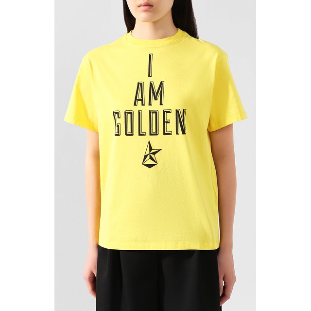 Хлопковая футболка GOLDEN GOOSE DELUXE BRAND 11001326