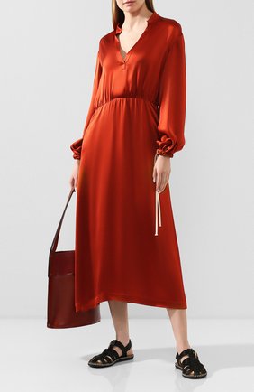 Женское платье из вискозы TWINS FLORENCE оранжевого цвета по цене 36100 руб., арт. TWFPE20ABI0002B | Фото 2 Женское платье из вискозы TWINS FLORENCE оранжевого цвета, арт. TWFPE20ABI0002B | Фото 2