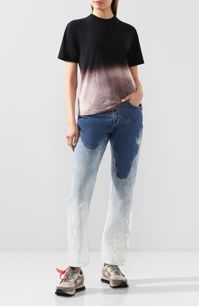 Женская хлопковая футболка OFF-WHITE черного цвета по цене 23350 руб., арт. 0WAA049R20F291241010 | Фото 2 Женская хлопковая футболка OFF-WHITE черного цвета, арт. 0WAA049R20F291241010 | Фото 2
