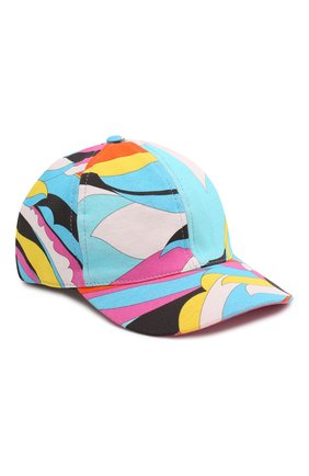 Детская бейсболка EMILIO PUCCI бирюзового цвета по цене 10400 руб., арт. 9M0197/ME560 | Фото 1 Детская бейсболка EMILIO PUCCI бирюзового цвета, арт. 9M0197/ME560 | Фото 1 (Материал: Хлопок, Текстиль)