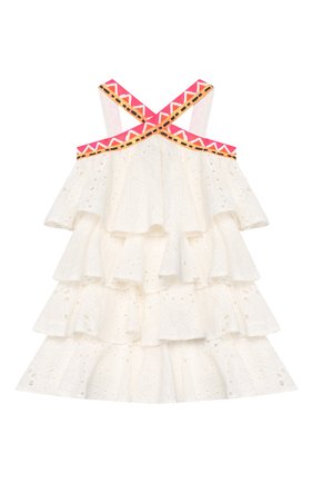Детское хлопковое платье STELLA JEAN KIDS белого цвета по цене 17150 руб., арт. 20E/J/JF/AB22/3210/4A-6A | Фото 1 Детское хлопковое платье STELLA JEAN KIDS белого цвета, арт. 20E/J/JF/AB22/3210/4A-6A | Фото 1 (Материал подклада: Вискоза; Материал внешний: Хлопок; Рукава: Короткие; Девочки Кросс-КТ: Платье-одежда)