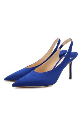 Женская замшевые туфли ivy 85 JIMMY CHOO синего цвета по цене 42800 руб., арт. IVY 85/SUE | Фото 1 Женская замшевые туфли ivy 85 JIMMY CHOO синего цвета, арт. IVY 85/SUE | Фото 1