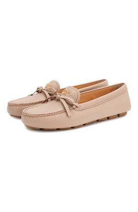 Женские кожаные мокасины PRADA белого цвета по цене 56000 руб., арт. 1D042M-53-F0236-5 | Фото 1 Женские кожаные мокасины PRADA белого цвета, арт. 1D042M-53-F0236-5 | Фото 1