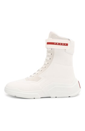 Женские ботинки PRADA белого цвета по цене 70000 руб., арт. 3T6444-HEC-F0009-10 | Фото 2 Женские ботинки PRADA белого цвета, арт. 3T6444-HEC-F0009-10 | Фото 2