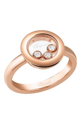 Женские кольцо CHOPARD бесцветного цвета, арт. 82A018-5110 | Фото 1 (Материал сплава: Розовое золото; Драгоценные камни: Бриллианты)