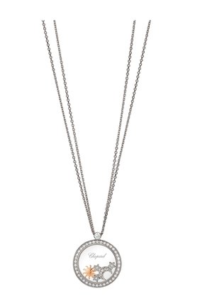Женские кулон CHOPARD бесцветного цвета по цене 896650 руб., арт. 799450-1401 | Фото 1 Женские кулон CHOPARD бесцветного цвета, арт. 799450-1401 | Фото 1 (Материал сплава: Белое золото, Розовое золото; Драгоценные камни: Бриллианты)