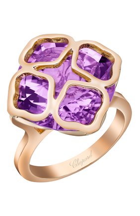 Женские кольцо CHOPARD бесцветного цвета, арт. 829726-5039 | Фото 1 (Материал сплава: Розовое золото; Драгоценные камни: Другие)