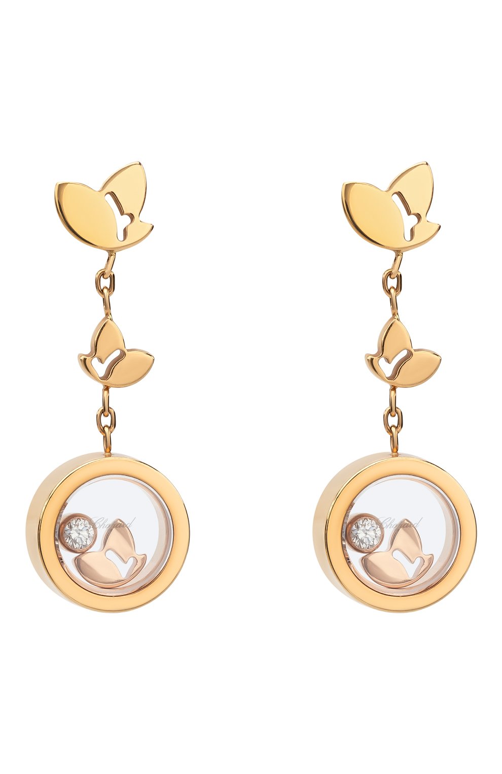 Женские серьги CHOPARD розового золота цвета, арт. 837350-5001 | Фото 1
