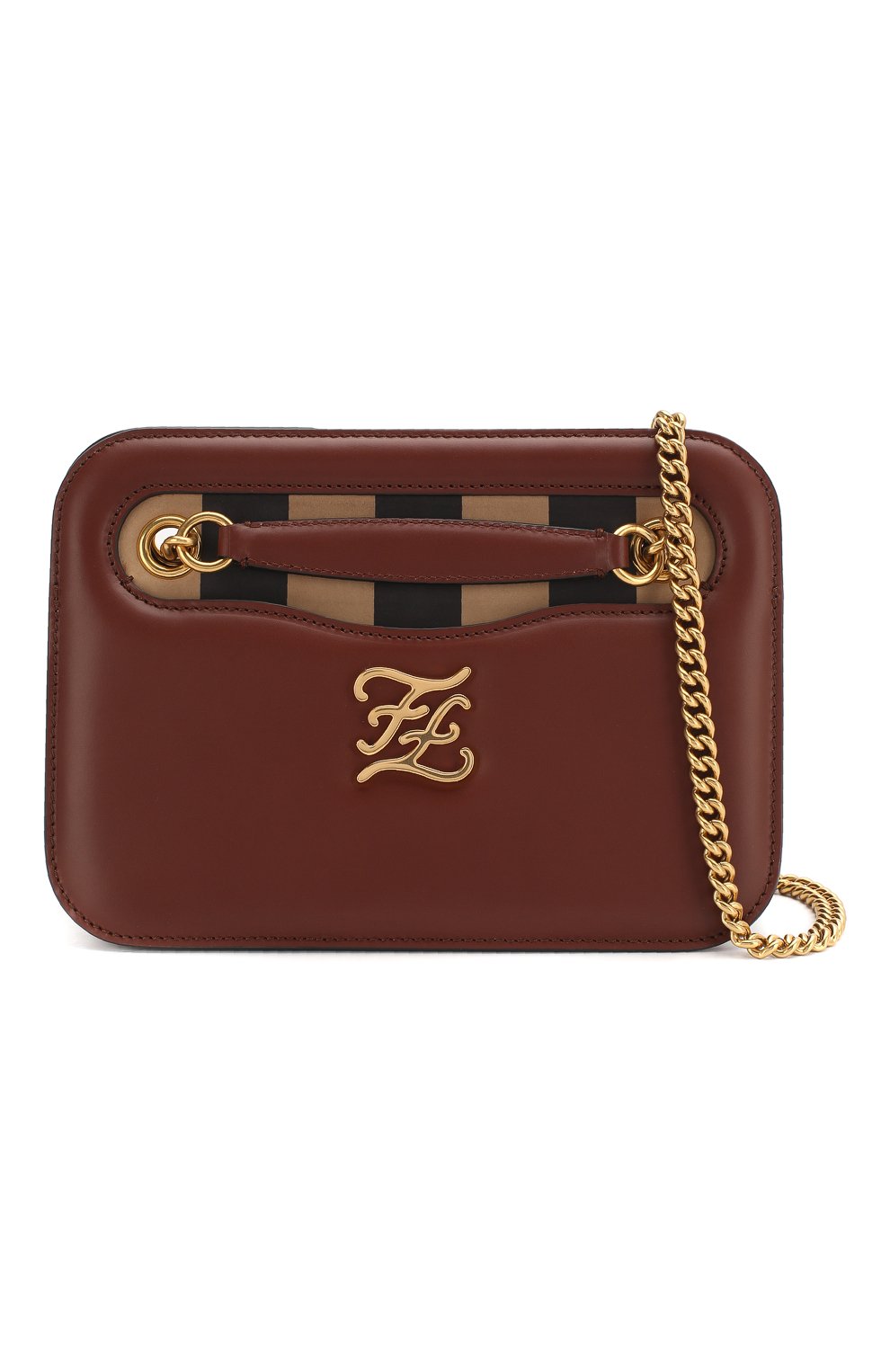 Женская сумка kalligraphy pocket FENDI бордового цвета по цене 185500 руб., арт. 8BT318 AAFG | Фото 6 Женская сумка kalligraphy pocket FENDI бордового цвета, арт. 8BT318 AAFG | Фото 6