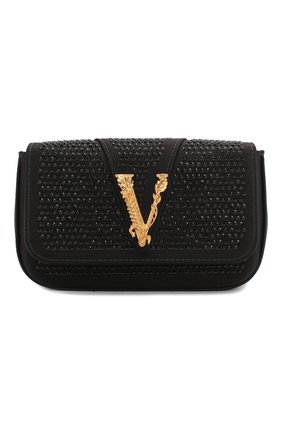 Женская сумка virtus VERSACE черного цвета по цене 73450 руб., арт. DBFH209/D2RASS | Фото 1 Женская сумка virtus VERSACE черного цвета, арт. DBFH209/D2RASS | Фото 1