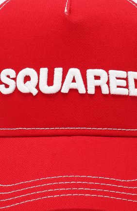 Женская бейсболка DSQUARED2 красного цвета по цене 8630 руб., арт. BCM0028 13550001 | Фото 3 Женская бейсболка DSQUARED2 красного цвета, арт. BCM0028 13550001 | Фото 3
