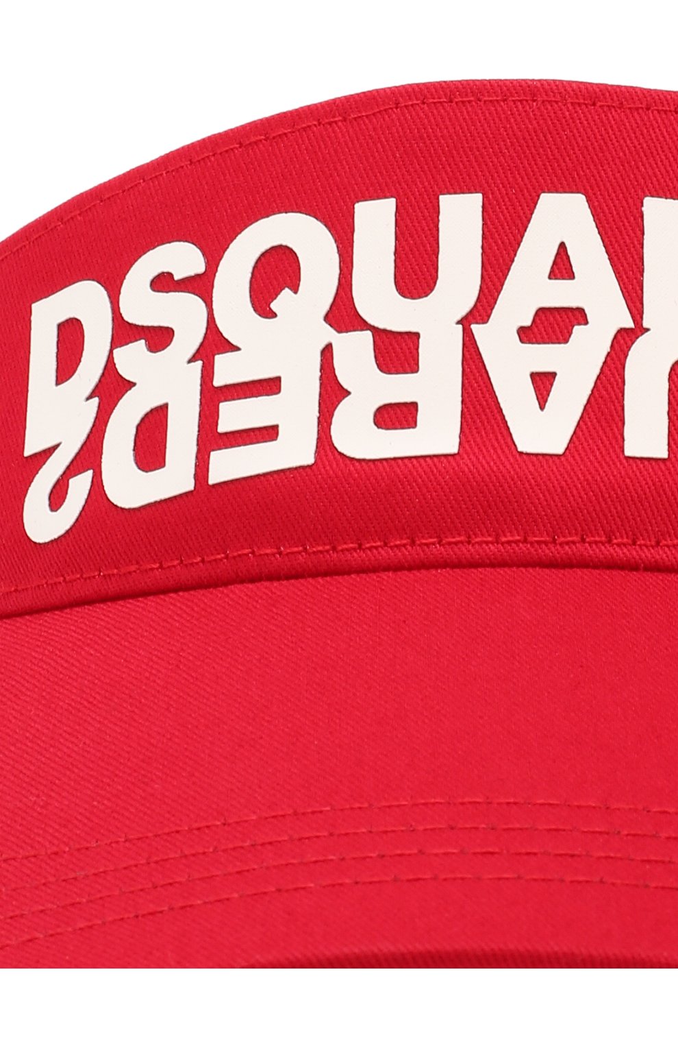 Женский козырек DSQUARED2 красного цвета по цене 8445 руб., арт. HAM0024 05C00001 | Фото 3 Женский козырек DSQUARED2 красного цвета, арт. HAM0024 05C00001 | Фото 3