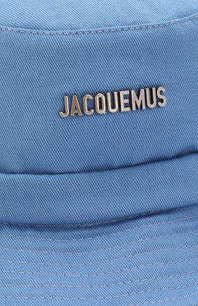 Женская хлопковая панама JACQUEMUS голубого цвета по цене 7995 руб., арт. 201AC26/69320 | Фото 3 Женская хлопковая панама JACQUEMUS голубого цвета, арт. 201AC26/69320 | Фото 3