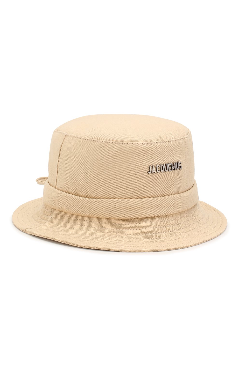 Женская хлопковая панама JACQUEMUS бежевого цвета, арт. 201AC26/69120 | Фото 1