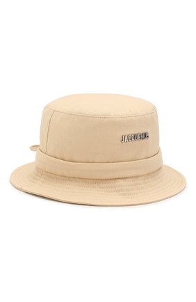 Женская хлопковая панама JACQUEMUS бежевого цвета по цене 7995 руб., арт. 201AC26/69120 | Фото 1 Женская хлопковая панама JACQUEMUS бежевого цвета, арт. 201AC26/69120 | Фото 1