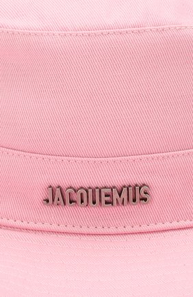 Женская хлопковая панама JACQUEMUS розового цвета по цене 9280 руб., арт. 201AC03/73400 | Фото 3 Женская хлопковая панама JACQUEMUS розового цвета, арт. 201AC03/73400 | Фото 3