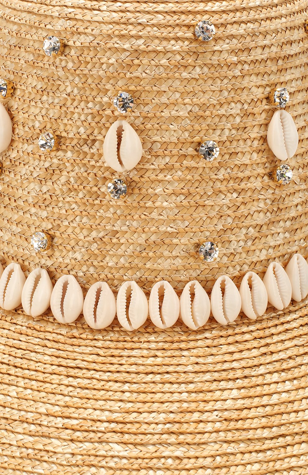 Женская соломенная шляпа LE NINE бежевого цвета по цене 0 руб., арт. RH 1901/CRYSTAL/00030 | Фото 3 Женская соломенная шляпа LE NINE бежевого цвета, арт. RH 1901/CRYSTAL/00030 | Фото 3 (Материал: Растительное волокно)